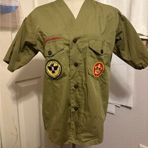 Vintage Boy Scout uniform top sz Large
